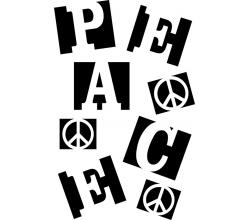 stencil Schablone PEACE